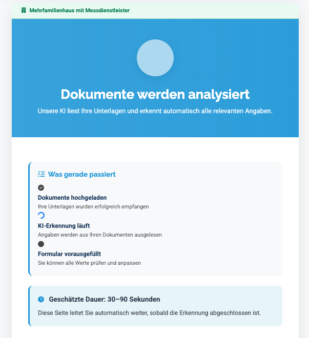Schritt 3: KI extrahiert Daten aus Heizkostenabrechnung und Kostenpositionen